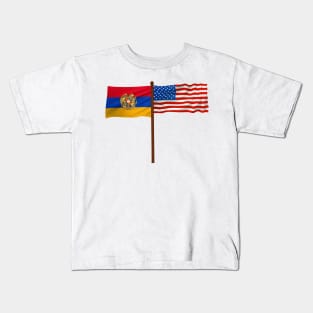 American Armenian Flag Kids T-Shirt